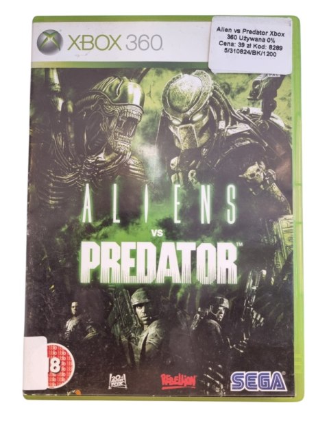 ALIENS VS PREDATOR Microsoft Xbox 360 Gra na Płycie