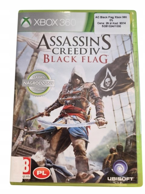 Assassin's Creed IV: Black Flag Microsoft Xbox 360 Gra na Płycie