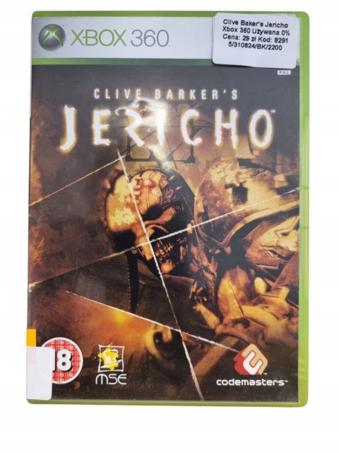 Clive Barker's Jericho Microsoft Xbox 360 Gra na Płycie