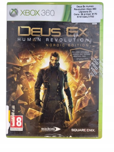 DEUS EX HUMAN REVOLUTION Microsoft Xbox 360 Gra na Płycie