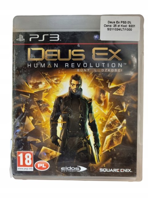 Deus Ex Human Revolution PS3 PlayStation 3 Gra na Płycie