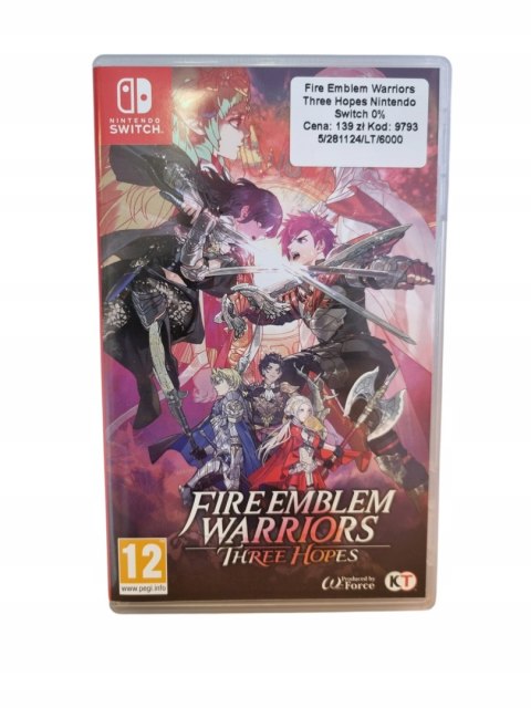 Fire Emblem Warriors: Three Hopes Nintendo Switch