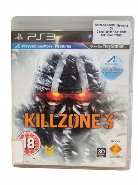 Killzone 3 Sony PlayStation 3 Gra na Płycie