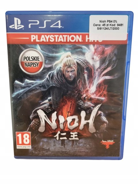 NIOH PS4 PLAYSTATION 4 GRA NA PŁYCIE