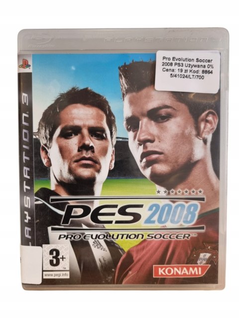 PES 2008 Sony PlayStation 3 Gra na Płycie