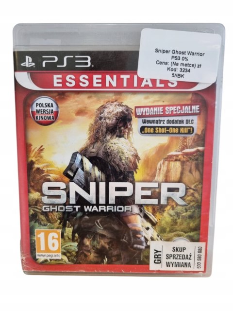 Sniper Ghost Warrior Sony PlayStation 3 Gra na Płycie