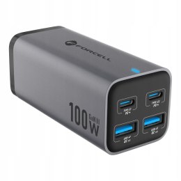 Szybka Ładowarka Sieciowa Fast Charge do telefonu 2xUSB i 2xUSB Typ C 100W