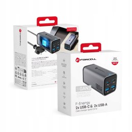 Szybka Ładowarka Sieciowa Fast Charge do telefonu 2xUSB i 2xUSB Typ C 100W