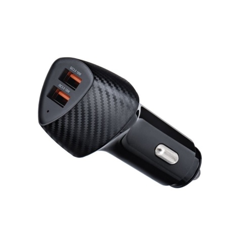 Ładowarka samochodowa Forcell F-Energy Carbon 2 x USB A QC3.0 3A 36W CC50-2A czarna