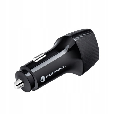 Ładowarka samochodowa Forcell F-Energy Carbon USB A QC3.0 3A 18W CC50-1A czarna