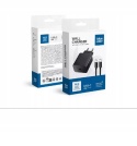 Ładowarka sieciowa do telefonu Blue Star USB C QC4.0 PD 3A 25W + kabel USB C do USB C TFB-TC-25WPD czarna