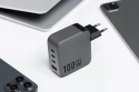 Ładowarka sieciowa do telefonu Forcell F-Energy GaN 3 x USB C + USB A QC4.0 PD 5A 100W VT-46 szara