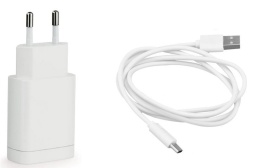 Ładowarka sieciowa do telefonu Forcell F-Energy USB A QC3.0 2,4A 18W + kabel USB A do USB C TFK-TC-1099 biała