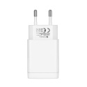 Ładowarka sieciowa do telefonu Forcell F-Energy USB A QC3.0 2,4A 18W + kabel USB A do USB C TFK-TC-1099 biała