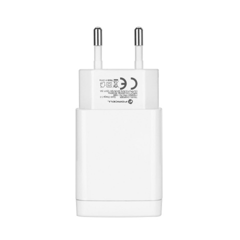 Ładowarka sieciowa do telefonu Forcell F-Energy USB A QC3.0 2,4A 18W + kabel USB A do USB C TFK-TC-1099 biała