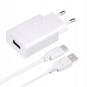 Ładowarka sieciowa do telefonu Forcell F-Energy USB A QC3.0 2,4A 18W + kabel USB A do USB C TFK-TC-1099 biała