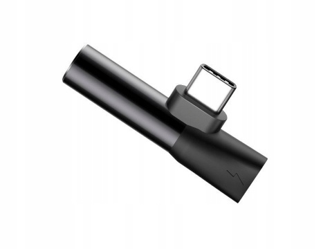 Baseus adapter L41 USB-C do USB-C - jack 3,5 mm czarny