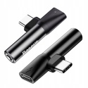 Baseus adapter L41 USB-C do USB-C - jack 3,5 mm czarny