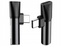 Baseus adapter L41 USB-C do USB-C - jack 3,5 mm czarny