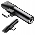 Baseus adapter L41 USB-C do USB-C - jack 3,5 mm czarny