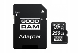GOODRAM karta pamięci microSD 256GB 100MB/s class 10 UHS I z adapterem SD