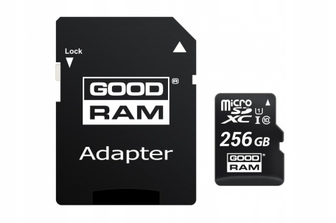 GOODRAM karta pamięci microSD 256GB 100MB/s class 10 UHS I z adapterem SD