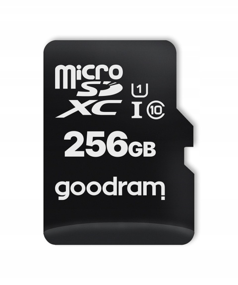 GOODRAM karta pamięci microSD 256GB 100MB/s class 10 UHS I z adapterem SD