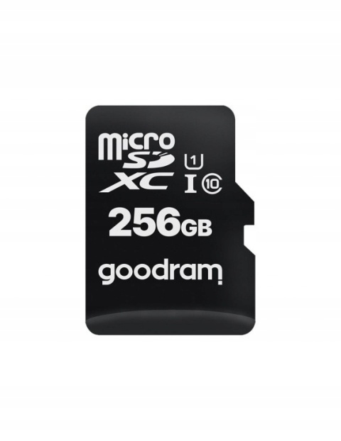 GOODRAM karta pamięci microSD 256GB 100MB/s class 10 UHS I z adapterem SD