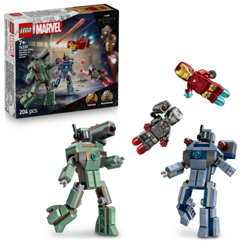 LEGO 76320 Marvel Iron Man i War Machine kontra drony Hammera