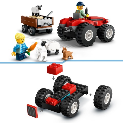 LEGO City - Czerwony traktor z przyczepą i owcą 60461