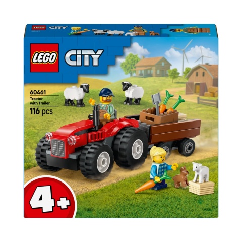 LEGO City - Czerwony traktor z przyczepą i owcą 60461