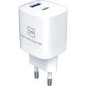 Ładowarka sieciowa USB-C USB-A 3mk Hyper GaN Charger 33W White