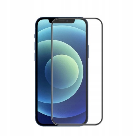Szkło hartowane 9D do iPhone 12 / 12 Pro 6,1 czarna ramka
