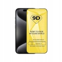 Szkło hartowane 9D do iPhone 15 Pro 6,1 czarna ramka