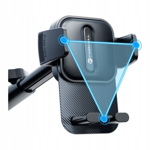 Uchwyt na telefon do samochodu uniwersalny Forcell F-Grip Guardian do szyby / deski czarny