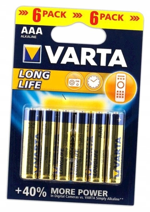 VARTA bateria alkaliczna R3 (AAA) Longlife 6 szt