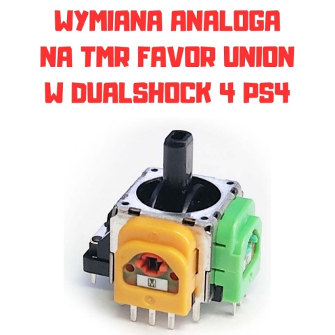 Wymiana Analoga w Padzie DualShock 4 PS4 na Magnetyczny TMR Favor Union