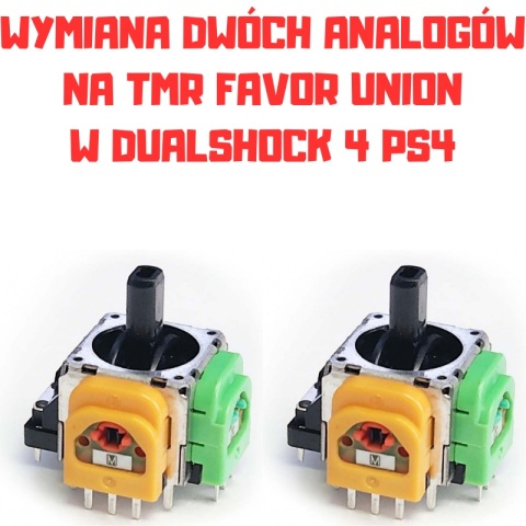 Wymiana Dwóch Analogów w Padzie DualShock 4 PS4 na Magnetyczne TMR Favor Union