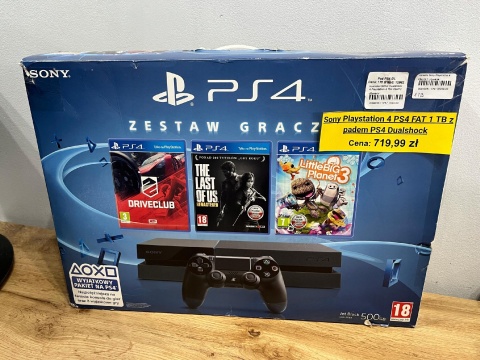 Konsola Sony Playstation 4 PS4 FAT + Kontroler SONY DualShock 4 Czarny Używane