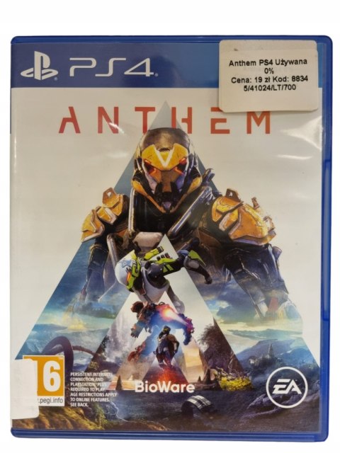 ANTHEM PS4 PLAYSTATION 4 GRA NA PŁYCIE