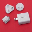 Forcell Ładowarka 3w1 ze USB-C USB-A - 3A 45W PD i QC 4.0 i + 3 wtyczki