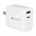 Forcell Ładowarka 3w1 ze USB-C USB-A - 3A 45W PD i QC 4.0 i + 3 wtyczki