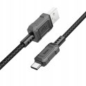 HOCO kabel USB A do Typ C 3A 1 m Czarny Wytrzymały