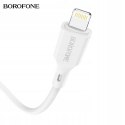 Kabel Borofone USB typ C - Apple Lightning 1 m biały