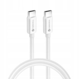 Kabel Forcell USB typ C - USB typ C 0,5 m biały