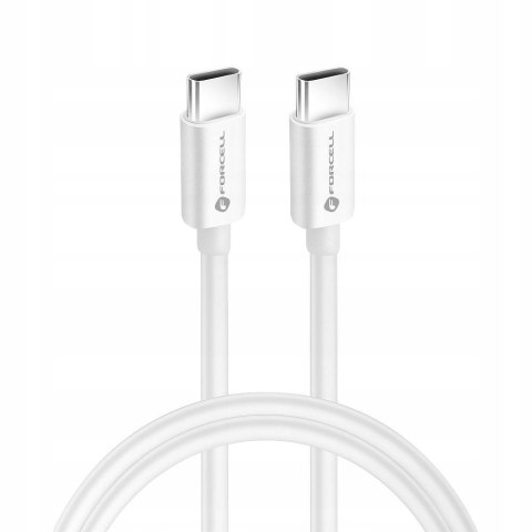 Kabel Forcell USB typ C - USB typ C 0,5 m biały