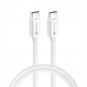 Kabel Forcell USB typ C - USB typ C 3 m biały