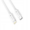 Kabel Typ C do Lightning IPhone MFi PD 3A 30W 1 m biały