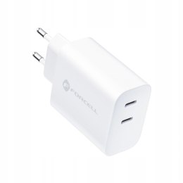 MOCNA SZYBKA ŁADOWARKA SIECIOWA 2xUSB-C SZYBKIE ŁADOWANIE PD QC 4.0 35W 3A