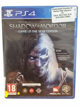 Middle-earth Shadow of Mordor PS4 PLAYSTATION 4 GRA NA PŁYCIE